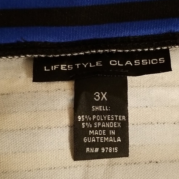 Black & Blue Striped Midi Skirt EUC - Picture 6 of 7